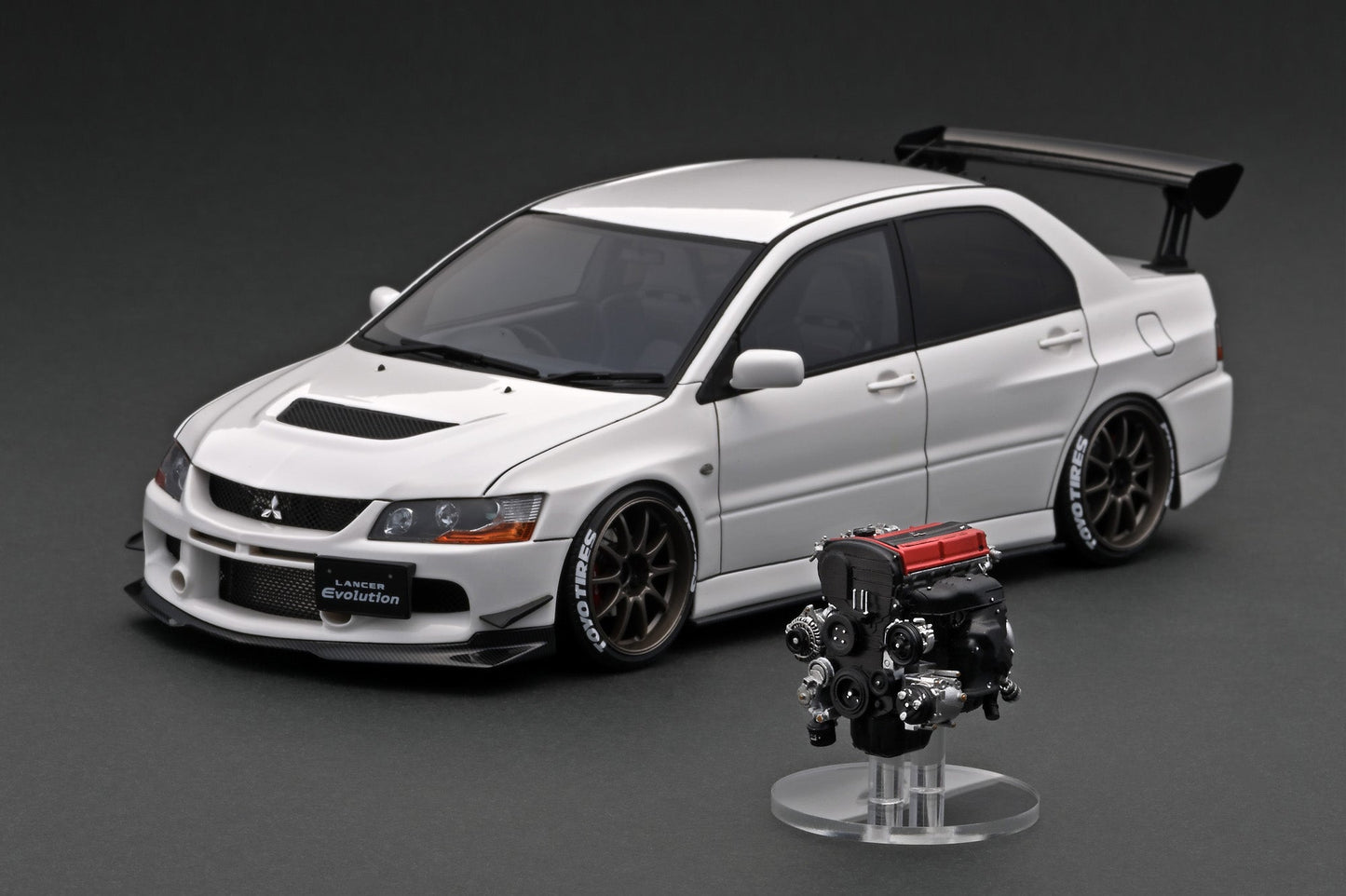 IG2433 Mitsubishi Lancer Evolution IX (CT9A) White With 4G63 MIVEC Engine