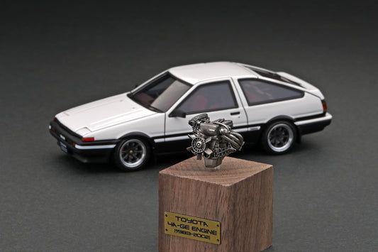 IG2941 Toyota Sprinter Trueno 3Dr GT Apex (AE86) White/Black With Engine