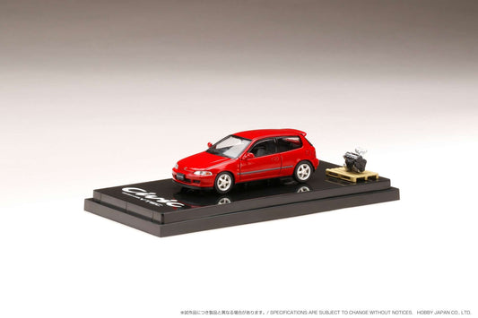 Hobby Japan HJ641017SR Honda CIVIC (EG6) SiR-S with Engine Display Model  Mirano Red