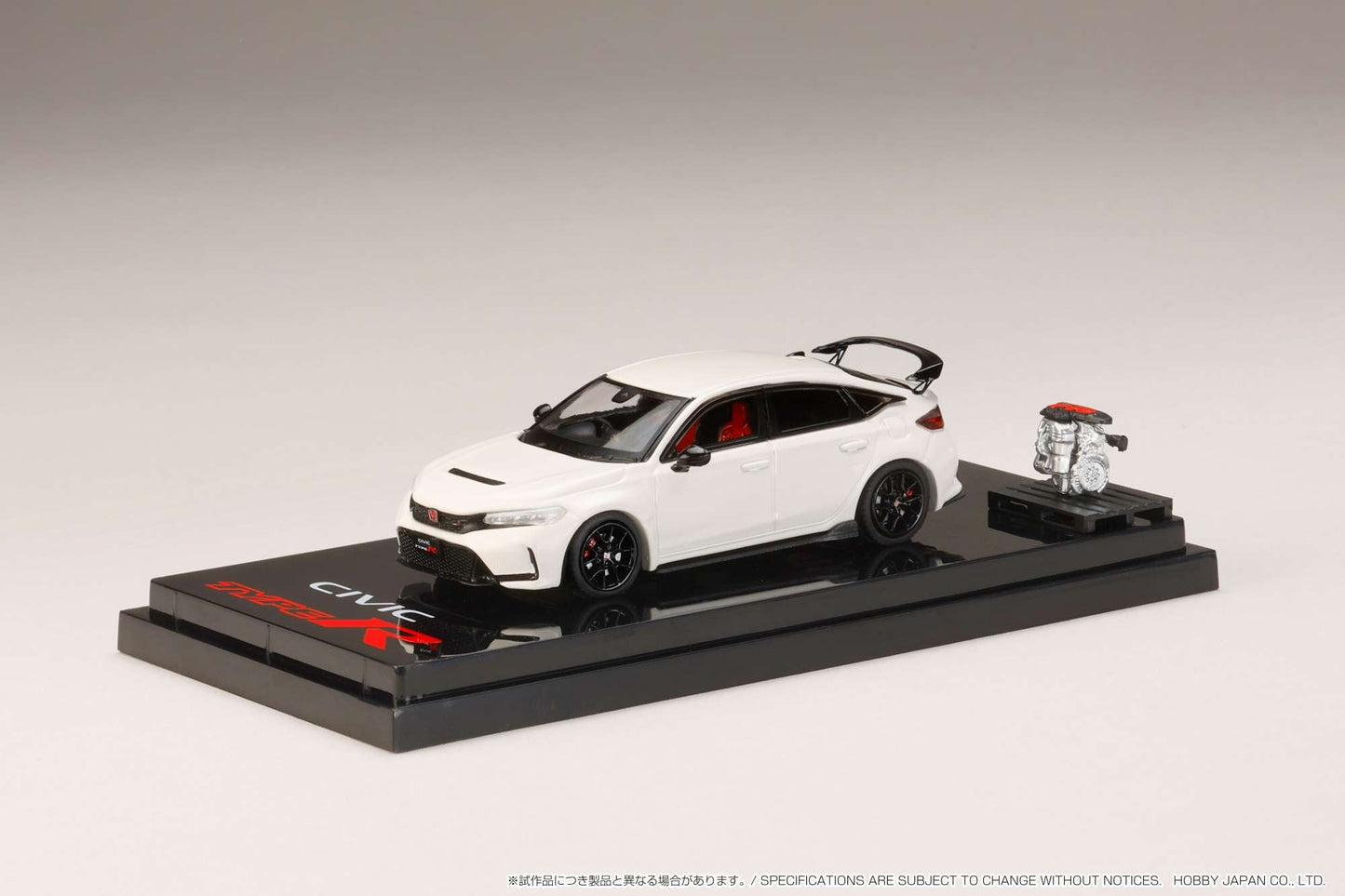 Hobby Japan HJ641063W Honda CIVIC TYPE R (FL5) with Engine Display Model  Championship White